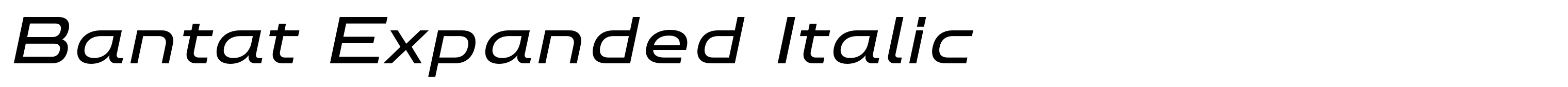 Bantat Expanded Italic